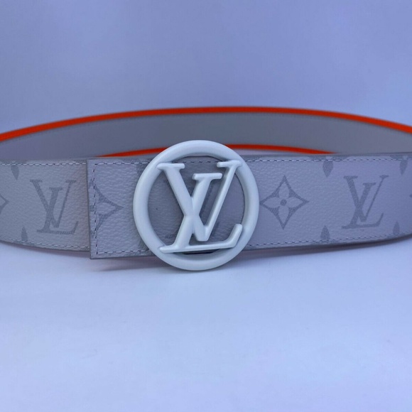 New Authentic Reversible LV Antarctica Monogram Circle Belt 38" - Picture 3 of 12